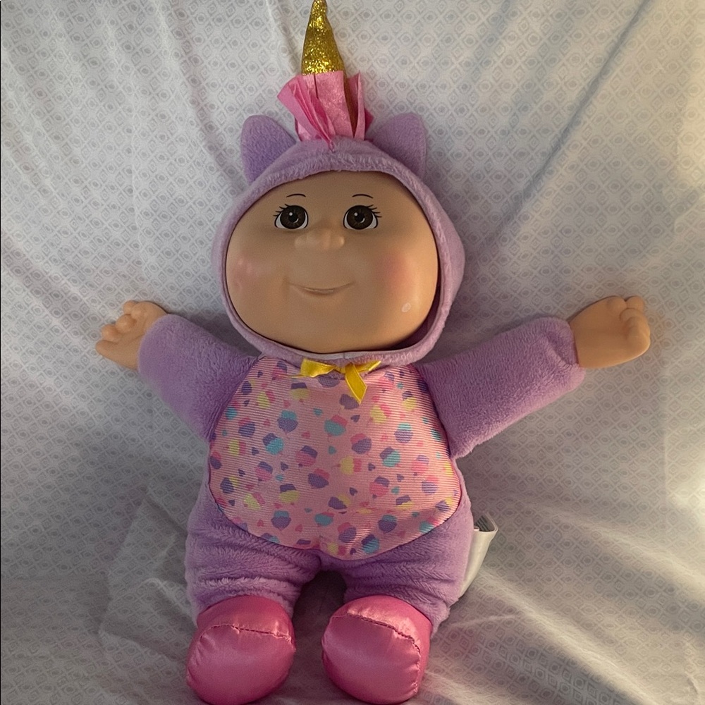 Magical Lavender Unicorn Doll with Golden Horn
